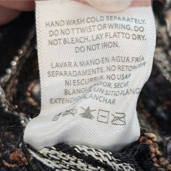 Women's One Size Metallic Black/Grey/White Infinity Wrap Wool‎ Scarf Whimsigoth - Picture 13 of 13